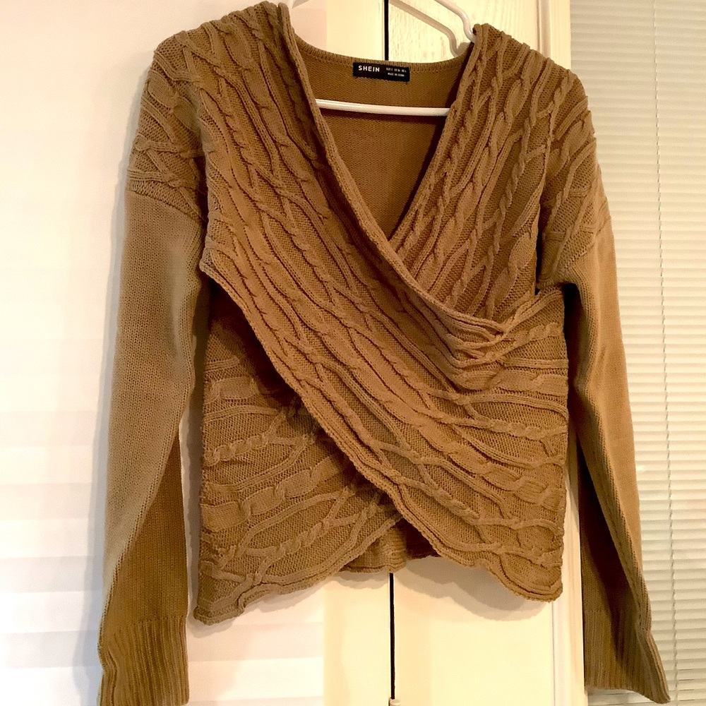 SHEIN faux wrap sweater size S
